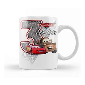 Baskı Dükkanı Şimşek Mcqueen 3 Üç Yaş Hediyesi Kupa