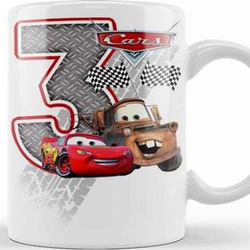 Baskı Dükkanı Şimşek Mcqueen 3 Üç Yaş Hediyesi Kupa