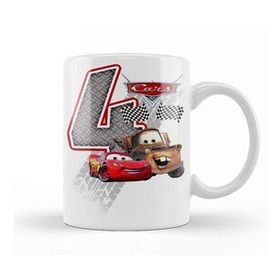 Baskı Dükkanı Şimşek Mcqueen 4 Dört Yaş Hediyesi Kupa