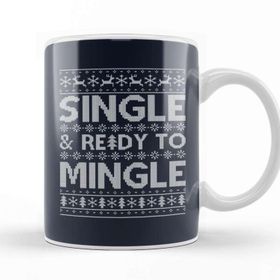 Baskı Dükkanı Single And Ready To Mingle Christmas Knit Pattern Kupa