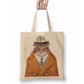 Baskı Dükkanı Şişman Süslü Cats Kedi Bez Çanta