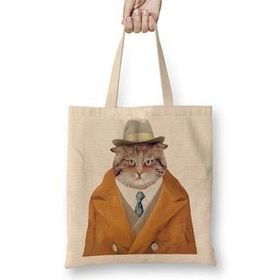 Baskı Dükkanı Şişman Süslü Cats Kedi Bez Çanta