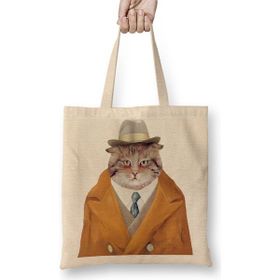 Baskı Dükkanı Şişman Süslü Cats Kedi Bez Çanta