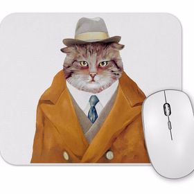 Baskı Dükkanı Sisman Süslü Cats Kedi Mouse Pad