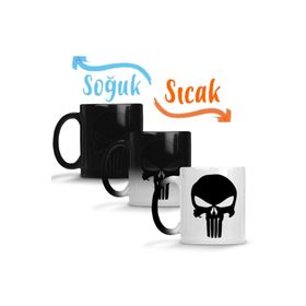 Baskı Dükkanı SK1076 Punisher 01 Sihirli Porselen Bardak Kupa