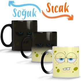 Baskı Dükkanı SK1246 Sünger Bob Sihirli Porselen Bardak Kupa