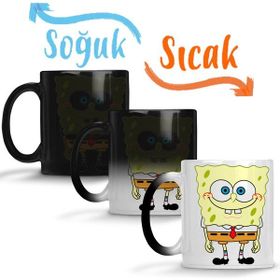 Baskı Dükkanı SK1246 Sünger Bob Sihirli Porselen Bardak Kupa