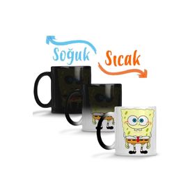 Baskı Dükkanı SK1246 Sünger Bob Sihirli Porselen Bardak Kupa