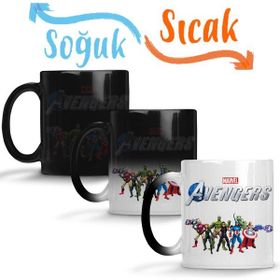Baskı Dükkanı SK8062 Marvel Avengers 06 Sihirli Porselen Bardak Kupa