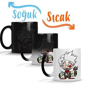 Baskı Dükkanı SK934 Naruto Kakashi Sihirli Porselen Bardak Kupa