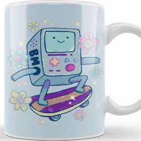 Baskı Dükkanı Skateboard Bmo Adventure Time Kupa
