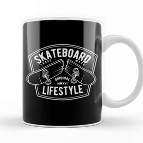 Baskı Dükkanı Skateboard Lifestyle Snapped Deck Kupa