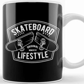Baskı Dükkanı Skateboard Lifestyle Snapped Deck Kupa