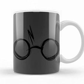 Baskı Dükkanı Sketchy Harry Potter Gözlüğü Porselen Kupa