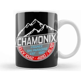 Baskı Dükkanı Ski Chamonix Mont Blanc Skiing Paradise Kupa