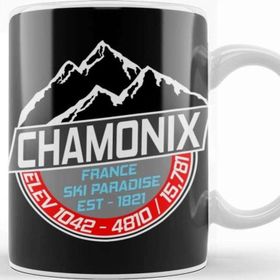 Baskı Dükkanı Ski Chamonix Mont Blanc Skiing Paradise Kupa