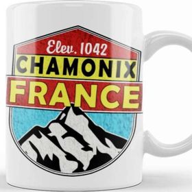 Baskı Dükkanı Ski Chamonix Mont Blanc Skiing Paradise Kupa