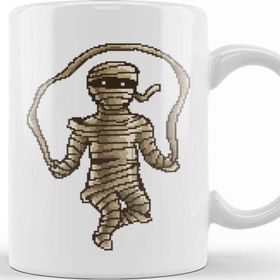 Baskı Dükkanı Skipping Mummy Pixel Art Kupa