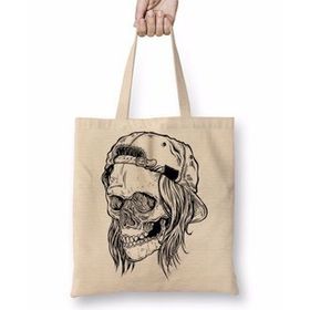 Baskı Dükkanı Skull Bone Bez Çanta