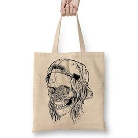 Baskı Dükkanı Skull Bone Bez Çanta