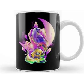 Baskı Dükkanı Skull Crow Rpg Gamer Fantasy Gaming Pastel Art Kupa
