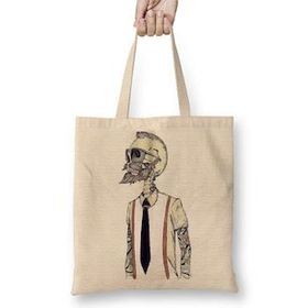 Baskı Dükkanı Skull Executivo Bez Çanta