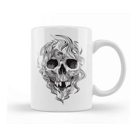 Baskı Dükkanı Skull Flame Kupa