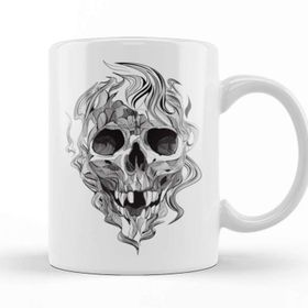 Baskı Dükkanı Skull Flame Kupa