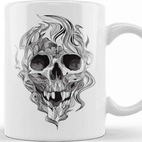 Baskı Dükkanı Skull Flame Kupa