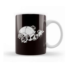 Baskı Dükkanı Skull Flowers Ferret Fan Animal Lover Zoo Polecat Nature Kupa