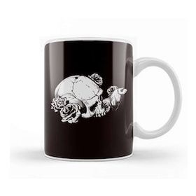 Baskı Dükkanı Skull Flowers Ferret Fan Animal Lover Zoo Polecat Nature Kupa