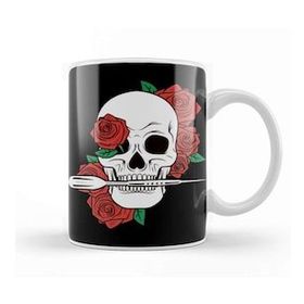 Baskı Dükkanı Skull Rose Darts Player Arrow Dartboard Dart Team Throwing Kupa