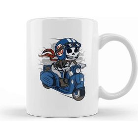 Baskı Dükkanı Skull Scooter Kupa