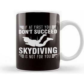 Baskı Dükkanı Skydiving Parachuting Skydiver Flying Parachute Airplane Sky Kupa