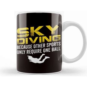 Baskı Dükkanı Skydiving Skydiver Parachuting Airplane Parachute Free Fall Kupa