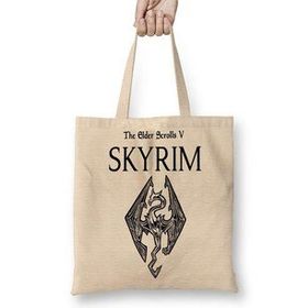 Baskı Dükkanı Skyrim Dragon Bez Çanta