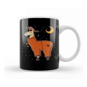 Baskı Dükkanı Sleepy Llama Bedtime Pajamas Dreaming Stars Moons Kupa