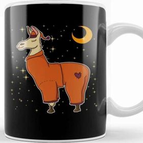 Baskı Dükkanı Sleepy Llama Bedtime Pajamas Dreaming Stars Moons Kupa