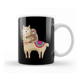 Baskı Dükkanı Sloth Riding Llama Hugging Animal Friends Kupa