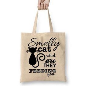 Baskı Dükkanı Smelly Cat Kedi Bez Çanta