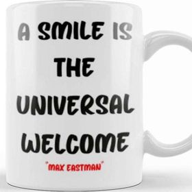Baskı Dükkanı Smile Emoji Quotes Funny Happy Face Love Gift Kupa