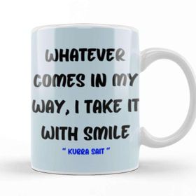 Baskı Dükkanı Smile Emoji Quotes Funny Happy Face Love Sarcastic Gift Kupa