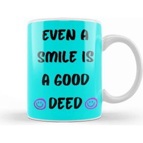 Baskı Dükkanı Smile Quotes Happy Love Gift Kupa Bardak