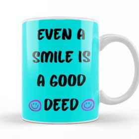 Baskı Dükkanı Smile Quotes Happy Love Gift Kupa Bardak