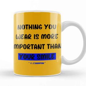 Baskı Dükkanı Smile Quotes Happy Love Gift Vintage Retro Rainbow Style Kupa Bardak
