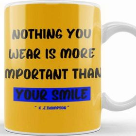 Baskı Dükkanı Smile Quotes Happy Love Gift Vintage Retro Rainbow Style Kupa Bardak