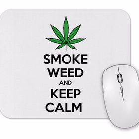 Baskı Dükkanı Smoke Weed And Keep Calm Connect Mouse Pad