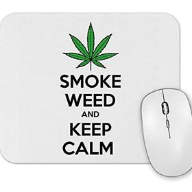 Baskı Dükkanı Smoke Weed And Keep Calm Connect Mouse Pad