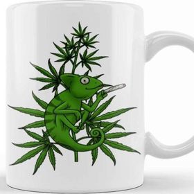 Baskı Dükkanı Smoke Weed Marijuana T Cannabi Kupa