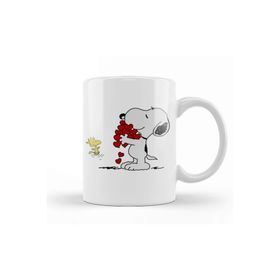 Baskı Dükkanı Snoopy And Woodstock Hugging Love Aşk Kupa